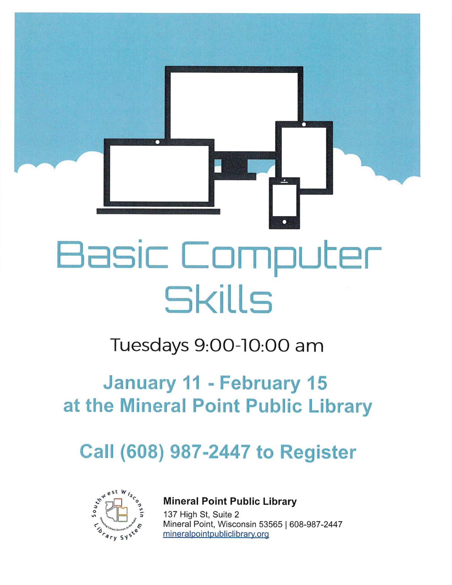 Basic Computer Skills Class – Mineral Point Public Library